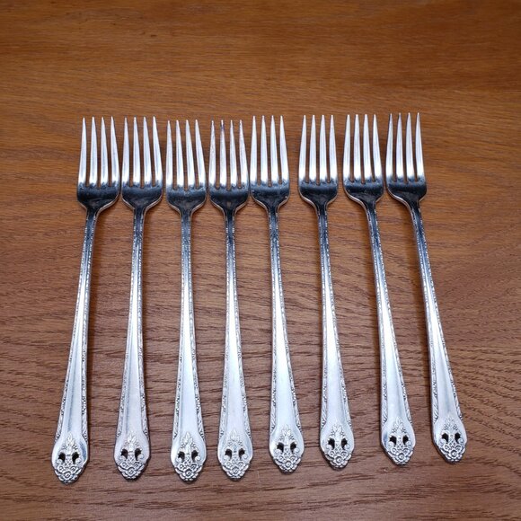 Vintage Holmes & Edwards 52pc Silverplated Flatware Set Lovely Lady Pattern - Picture 3 of 10